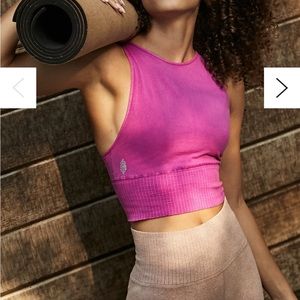 NWOT - Free people good karma high neck crop tank